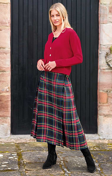 Ladies Full Length Tartan Kilt