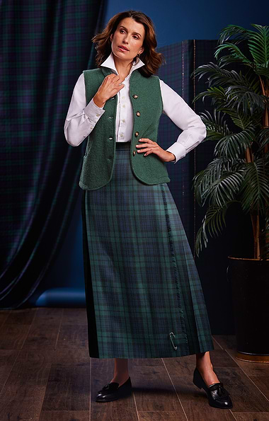 Ladies Full Length Tartan Kilt