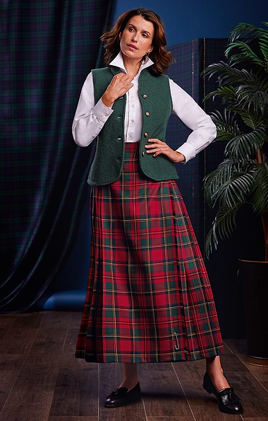 Ladies Full Length Tartan Kilt