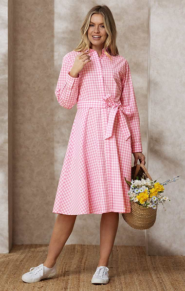 Ladies Pink Shirt Dresses | House of Bruar
