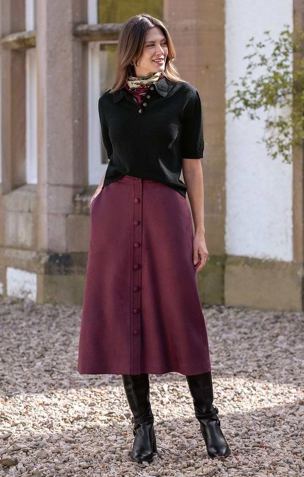 Ladies Faux Suede Skirt