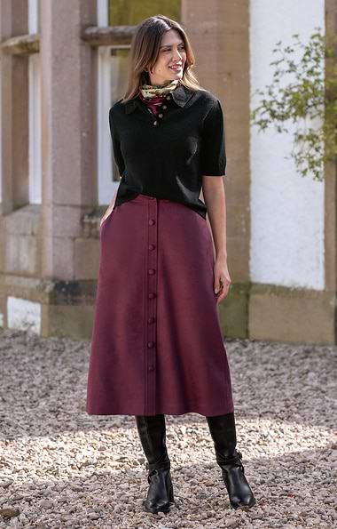 Ladies Faux Suede Skirt