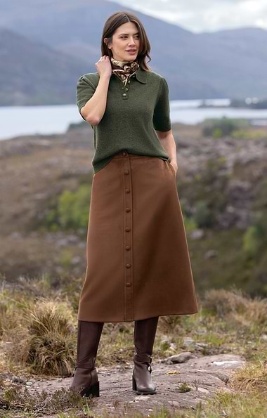 Ladies Faux Suede Skirt