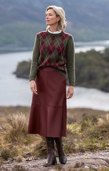 Ladies Faux Leather Skirt