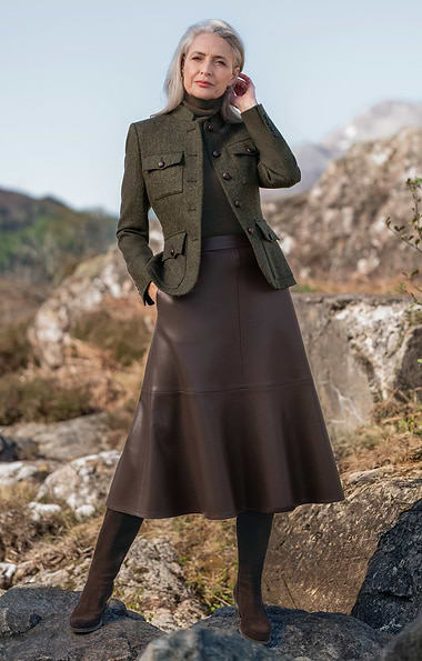 Ladies Faux Leather Skirt