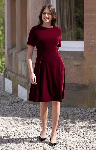 Ladies Velvet Swing Dress
