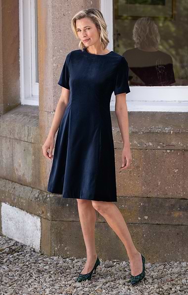 Ladies Velvet Swing Dress
