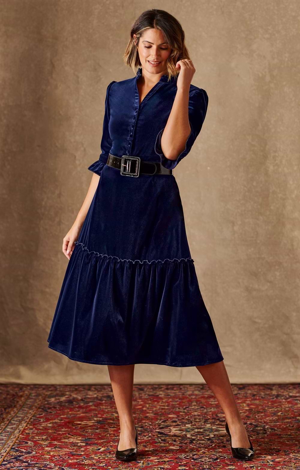 navy blue velvet dress for women Jovani Long Navy Blue Velvet Prom Dress 23939 Navy / 0