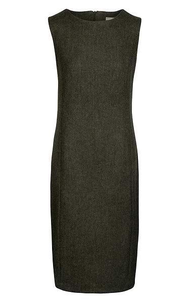 Ladies Tweed Sleeveless Shift Dress