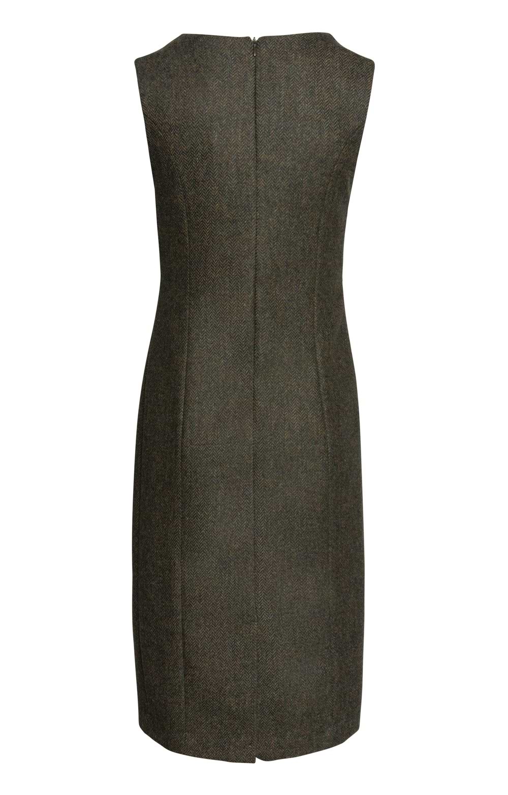 Ladies Tweed Sleeveless Shift Dress, Blue - House of Bruar