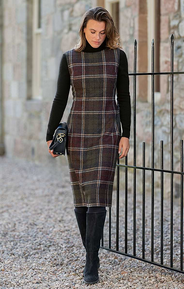 Ladies' Brown Wool Dresses | House of Bruar Ladies' Brown Wool Dresses | House of Bruar