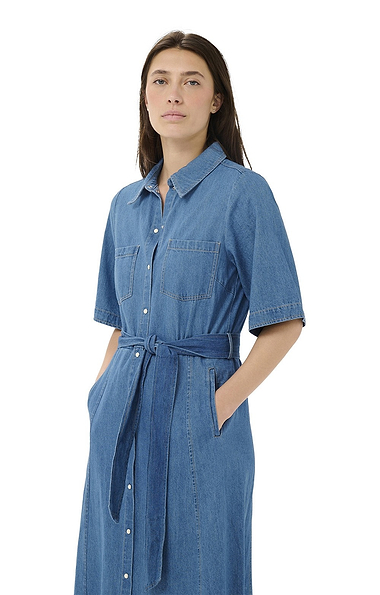 Ladies Part Two Ama Denim Shirt Dress