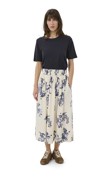 Ladies Part Two Amaia Print Cotton Maxi Skirt