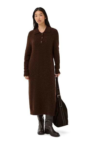 Ladies Part Two Chilie Alpaca Midi Dress
