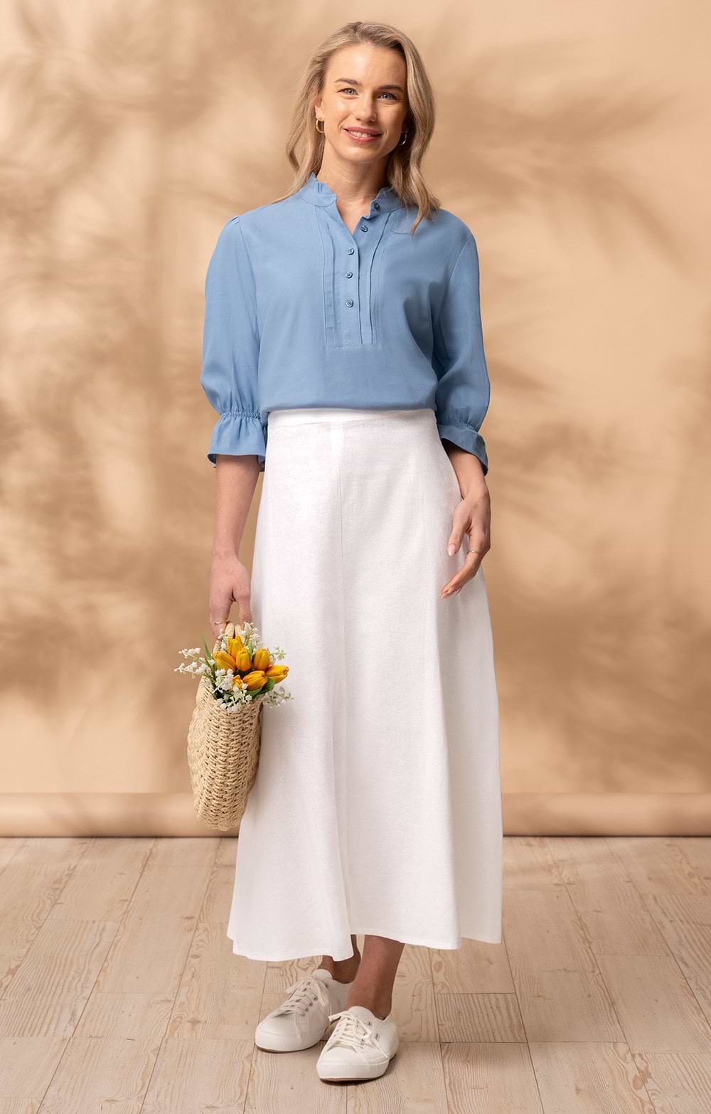 White Stuff Women's Midi Skirt Uk 14 Multi Cotton with Polyester a-Line White Stuff Women's Midi Skirt Uk 14 Multi Cotton with Polyester a-Line