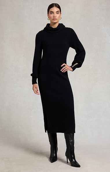 Ladies Holland Cooper Berkeley Roll Neck Knitted Dress