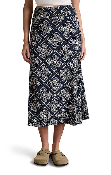 Ladies Joules Nia Jersey Print Midi Skirt