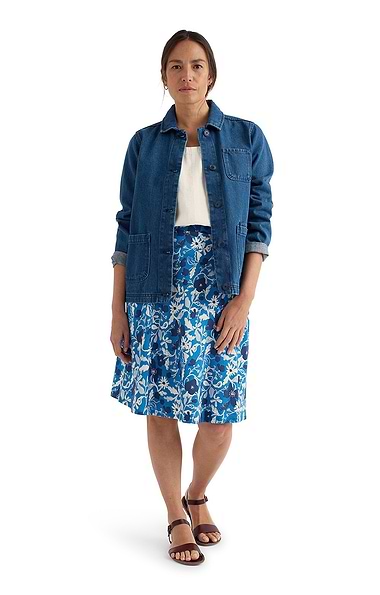 Ladies Seasalt Rose A-Line Jersey Midi Skirt