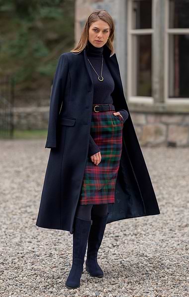 Ladies Tailored Tartan Skirt