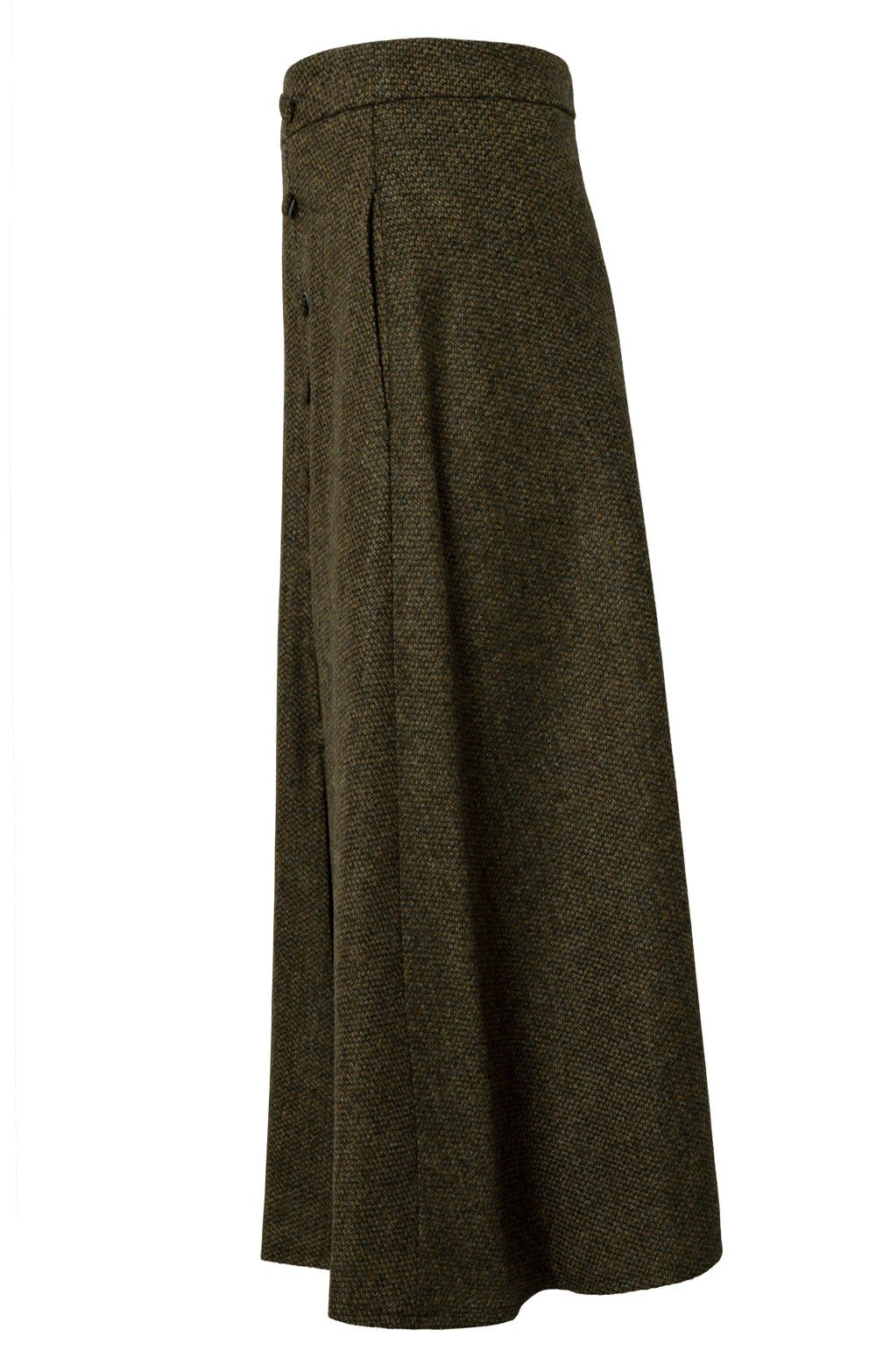 Ladies Tweed Swing Skirt, Green - House of Bruar