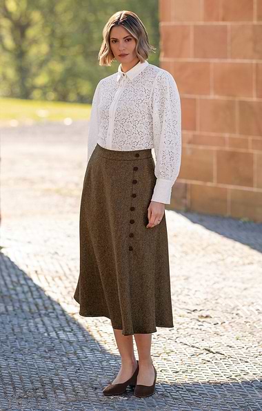 Ladies Tweed Swing Skirt