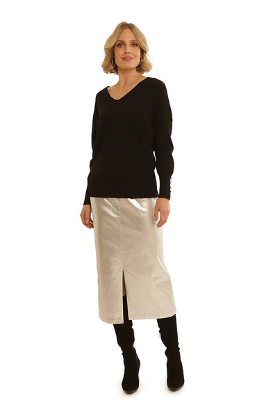 Ladies Pomodoro Coated Vent Skirt