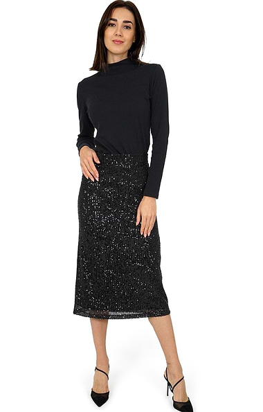 Ladies Sequin Midi Skirt