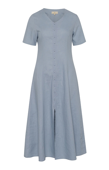 princess polly baby blue dress Navy Satin Shirt Dress | WHISTLES main image 0