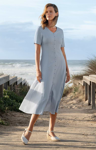 Ladies Blue Shirt Dresses | House of Bruar Ladies Blue Shirt Dresses | House of Bruar