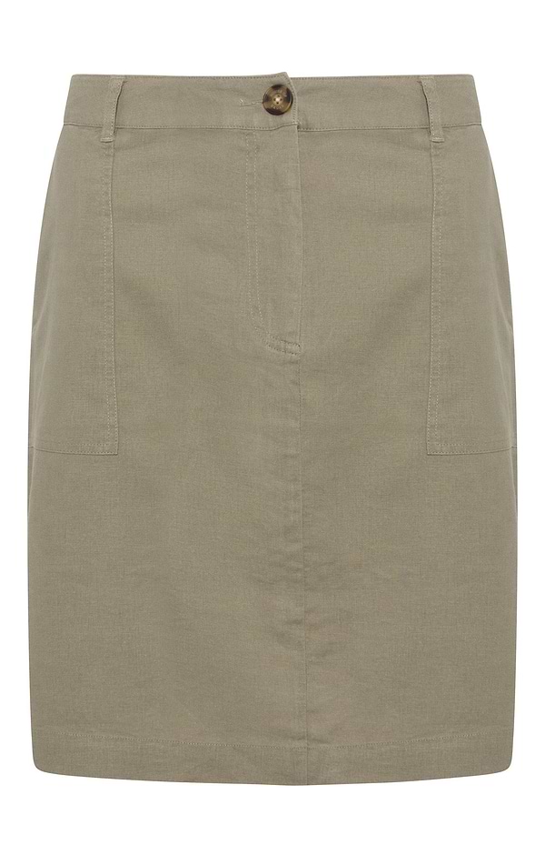 Ladies Linen Blend Short Skirt