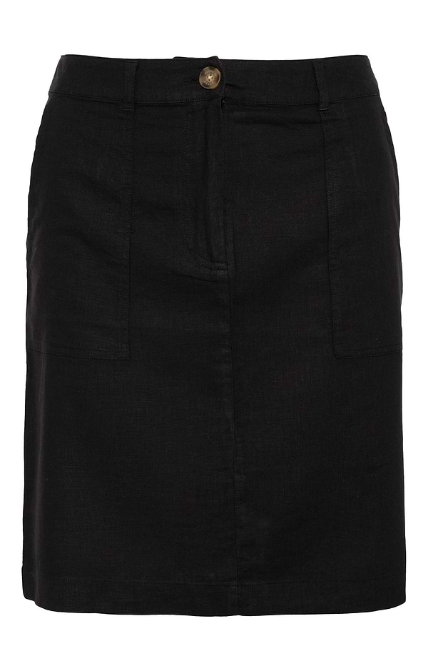 Ladies Linen Blend Short Skirt