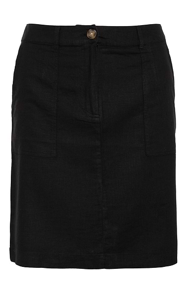 Ladies Linen Blend Short Skirt