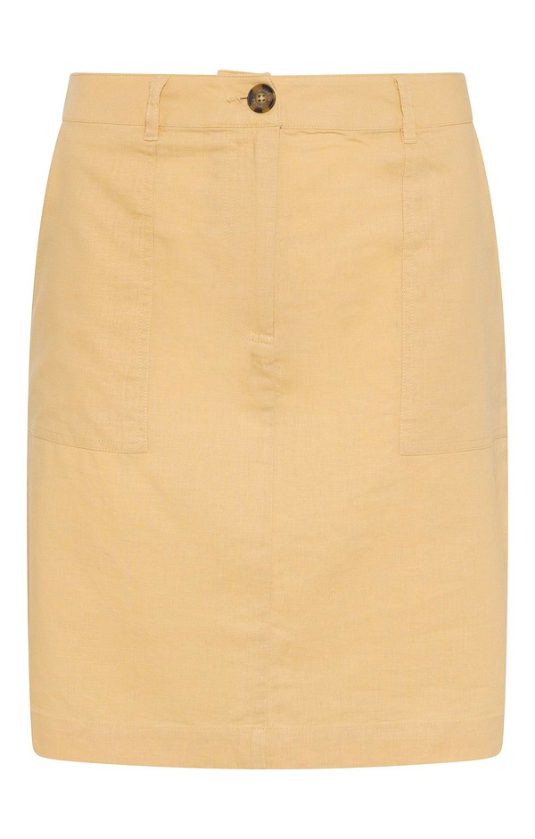 Ladies Linen Blend Short Skirt
