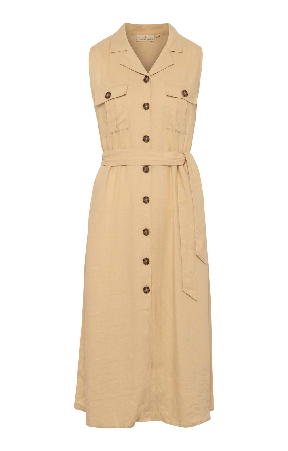 safari dresses for ladies Button Front Linen Dress Sierra for Traveling menique