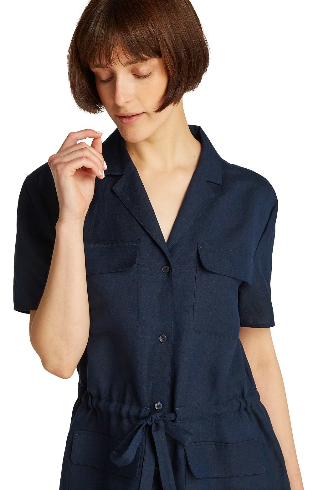 chinese dress ladies Tommy Hilfiger Women's Poplin Frill Sleeveless Shirt Dress,Classic Ithaca  White Rose Petal X-Small at Amazon Women's Clothing store