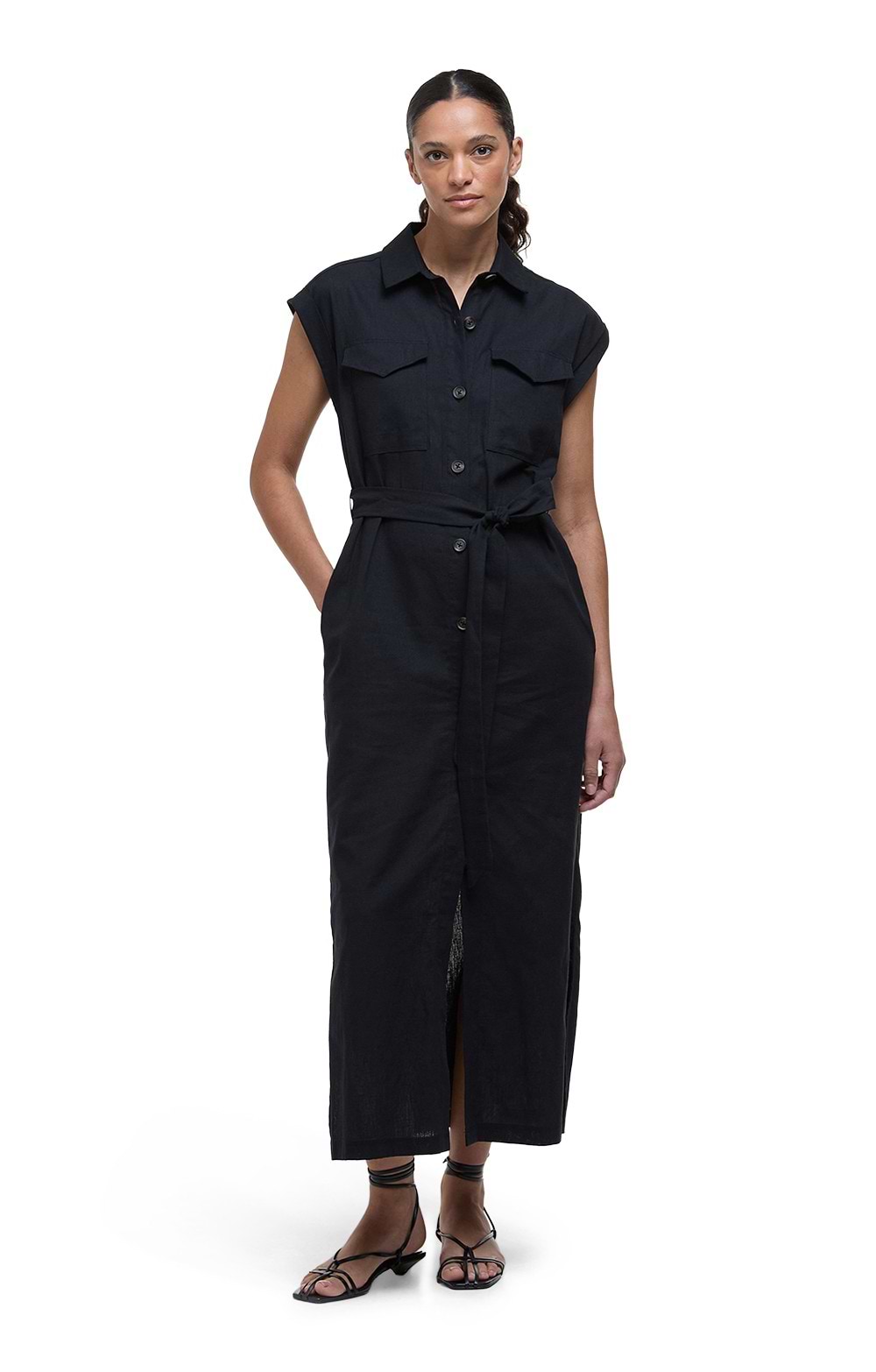 Ladies Barbour Birdie Maxi Dress, Black - House of Bruar Ladies Barbour Birdie Maxi Dress, Black - House of Bruar