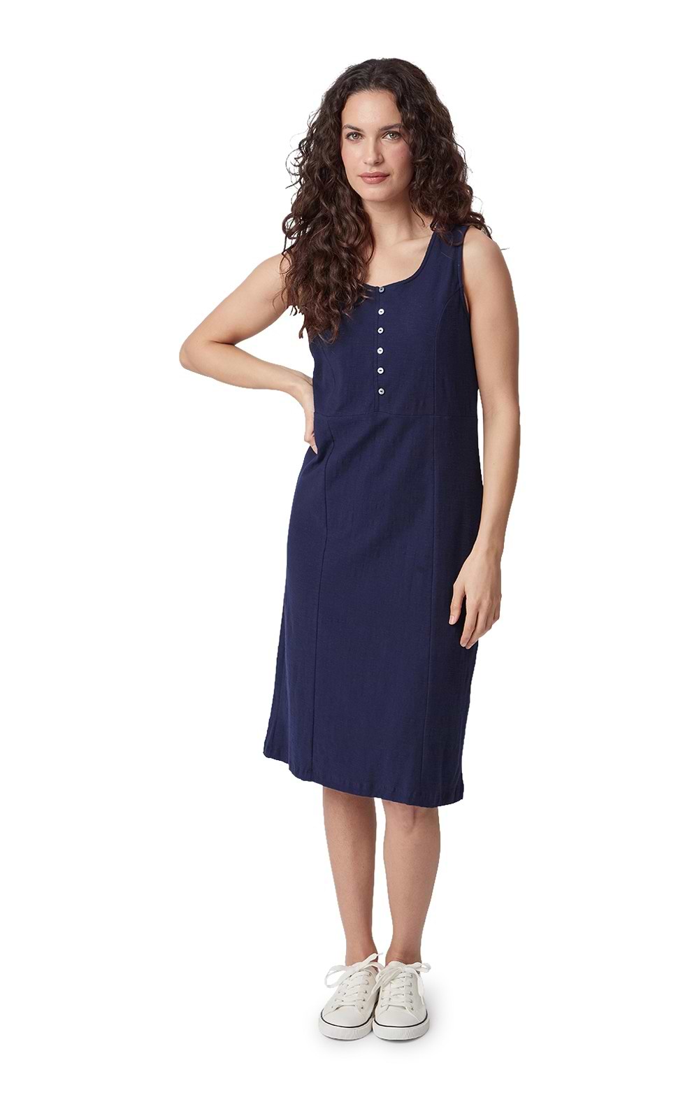Ladies Adini Teresa Cotton Dress, Navy House of Bruar