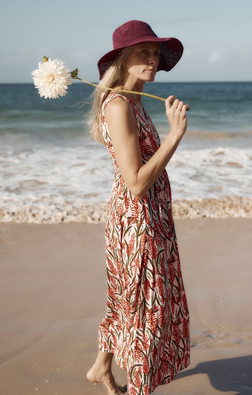 sonata lady length dress in crème Shona Joy - La Lune Lace Back Maxi Dress - Cream