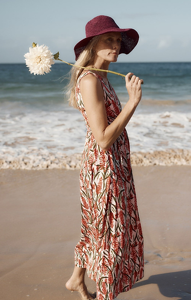 knee length dresses for ladies Sea Silk Women's Beach Travel Dress S / Rose Pink main image 0