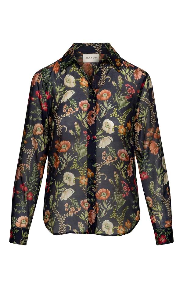 Ladies Gant Midi Floral Shirt Dress