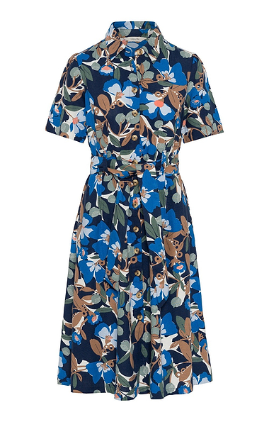 Ladies Lily & Me Robyn Linen Rich Shirtdress