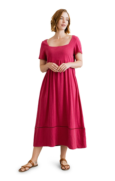 Ladies Lily & Me Iris Linen Rich Midi Dress