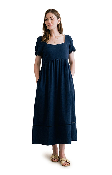 Ladies Lily & Me Iris Linen Rich Midi Dress