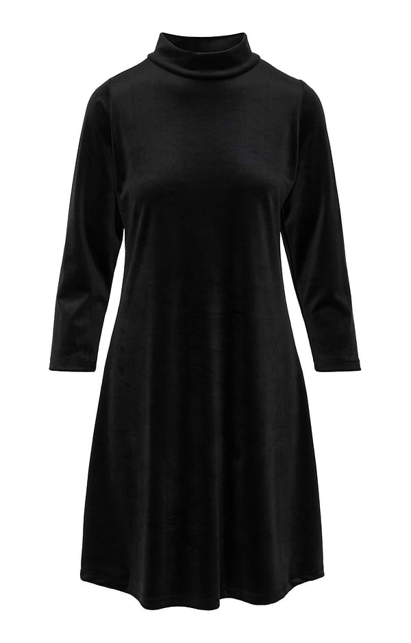 Ladies Long-sleeved Stretch Velvet Dress