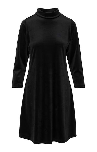 Ladies Long-sleeved Stretch Velvet Dress