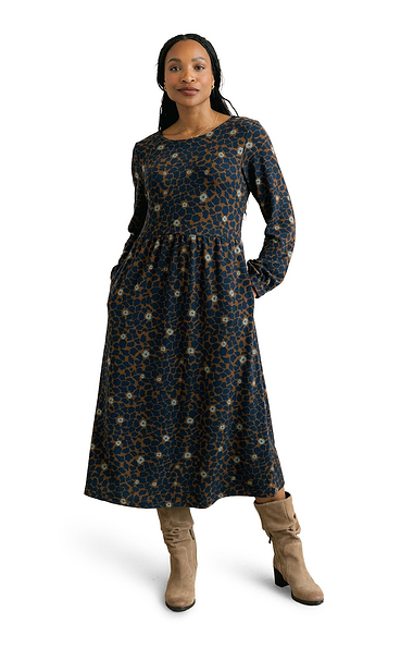 Ladies Lily & Me Damson Print Jersey Dress