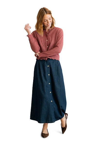 Ladies Lily & Me Holly Denim Skirt