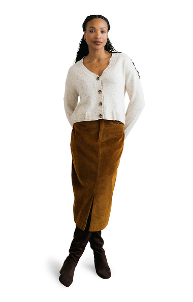 Ladies Lily & Me Morwenna Cord Skirt