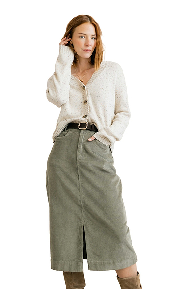 Ladies Lily & Me Morwenna Cord Skirt