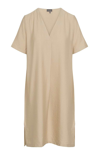 Ladies Relaxed Fit V Neck Short Sleeve Dress